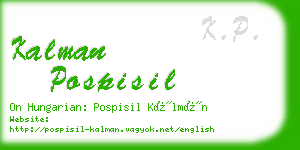 kalman pospisil business card